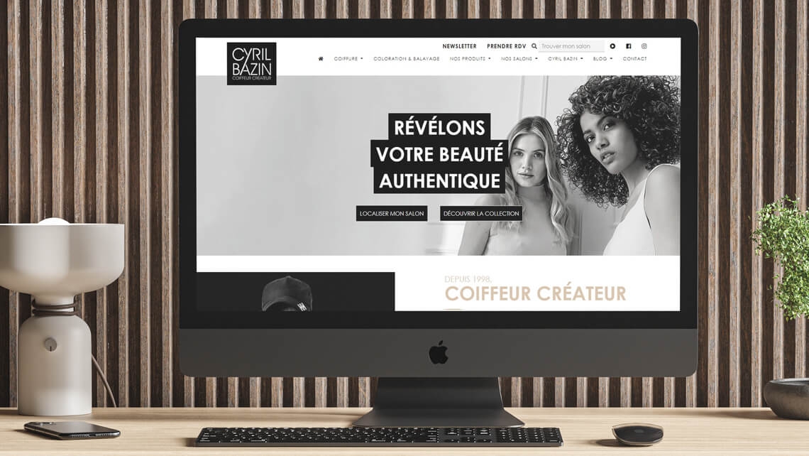 Evolutions sur le site de Cyril Bazin Coiffeur Créateur par Kagency Nantes