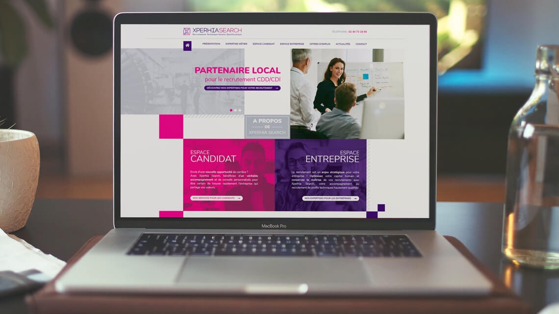 Création du nouveau site web d'Xperhia Search à Nantes par Kagency