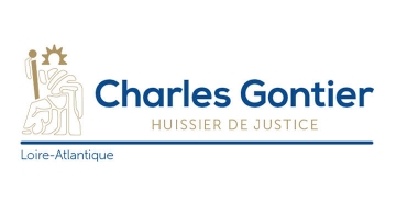 Création de logo Maître Charles Gontier, Huissier de justice par Kagency Nantes