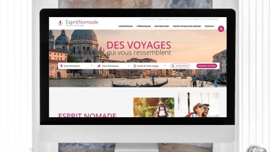 Création du site web d'Esprit Nomades Voyages  par Kagency Nantes