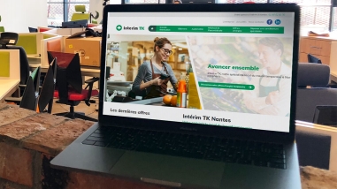 Création du nouveau site internet d'Intérim TK par Kagency Agence Web à Nantes