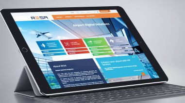 Refonte du site web de Resa Airport Digital Solutions par Kagency