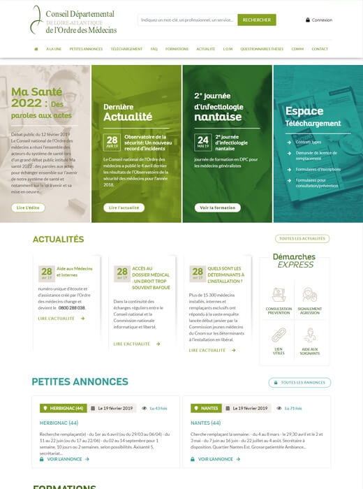 Création de la nouvelle version du site du CDM 44 par Kagency Nantes