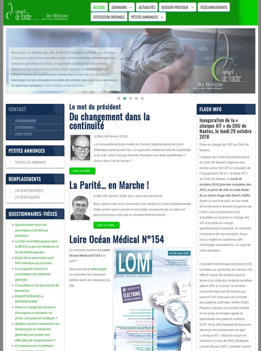 Refonte de site web responsive
Conseil de l'Ordre des Médecins de Loire-Atlantique - Nantes.