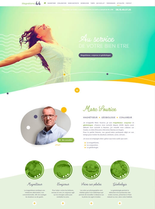 Nouveau site internet pour Marc Sourice - Magnétisme 44 par Kagency