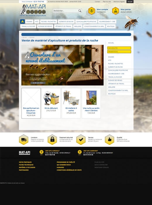 Ancienne version du site web de Mat Apiculture