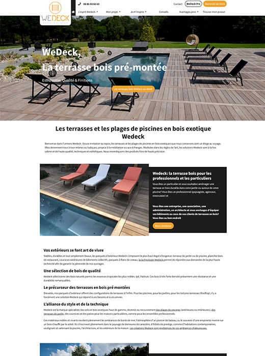 Refonte du site web de Wedeck par Kagency Nantes