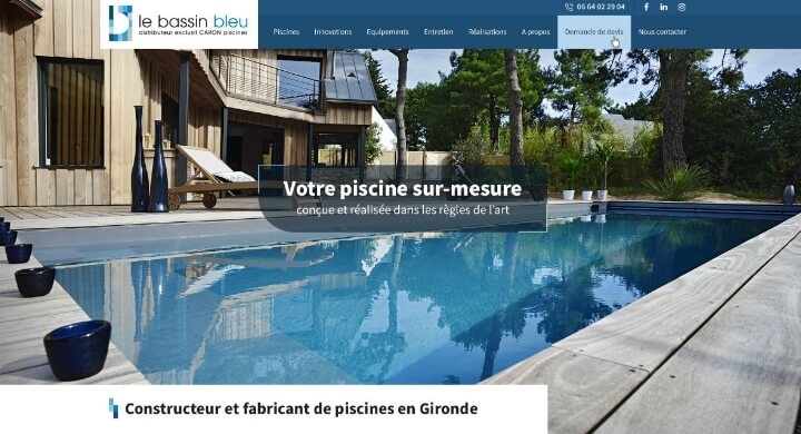 Kagency Nantes assure la rédaction des contenus pour le site internet Le Bassin Bleu