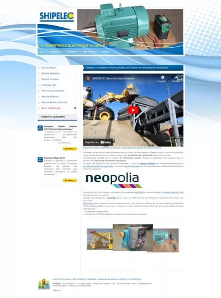Ancienne version du site internet de SHIPELEC Saint-Nazaire