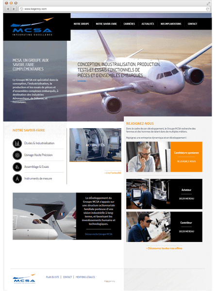 Création de la nouvelle version du site web de MCSA