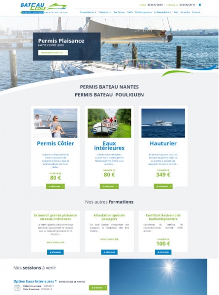 Refonte du site web Océan Formation du Bateau Ecole Cravic Veillon Nantes - Le Pouliguen