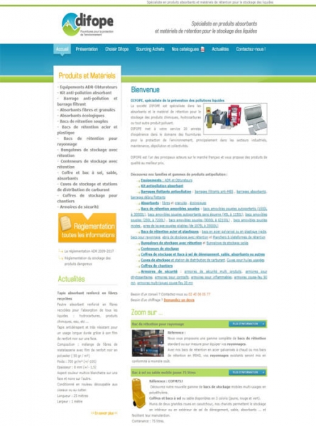 Ancienne version du site web de DIFOPE