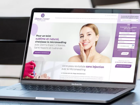 Design et développement du site web responsive Dermo Expert