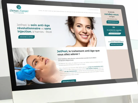 Site web Dermo Expert : soins anti-âge sans injection à Nantes et Rezé