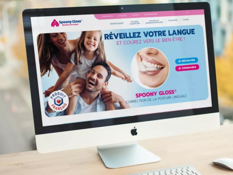 Site e-commerce Spoony Gloss® dédié à la correction des dysfonctions linguales