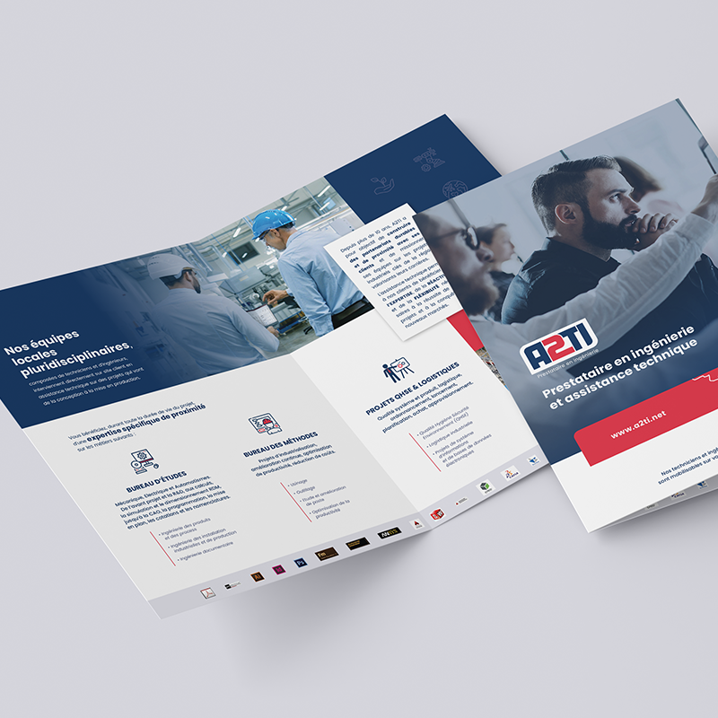 Création de la plaquette commerciale d’A2Ti Nantes par Kagency Création de la plaquette commerciale d’A2Ti Nantes par Kagency