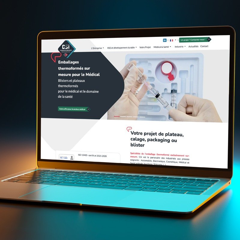 Evolutions du site web de CSI Thermoformage - Kagence Agence web à Nantes