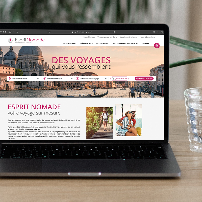 Témoignage d'Esprit Nomade Voyages sur l'agence web Kagency Nantes