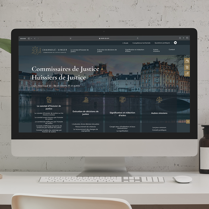 Kagency Nantes en charge de la création du site web de l'Etude CJS Commissaires de Justice
