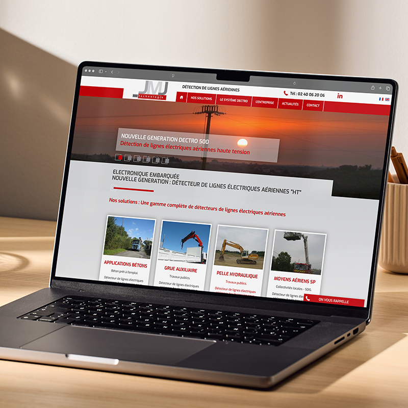 Refonte du site internet de JMJ Technologie par Kagency Agence web à Nantes