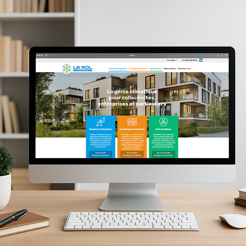 Kagency Nantes réalise le site web de LE ROL Génie Climatique à Saint-Nazaire