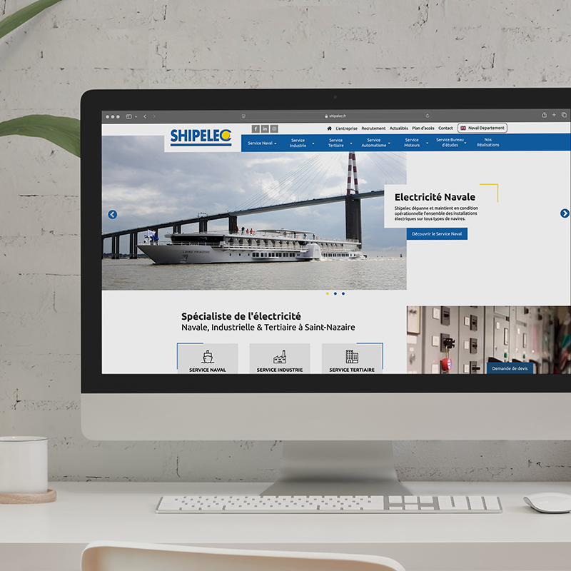 Lancement du nouveau site web de SHIPELEC Saint-Nazaire par Kagency Nantes