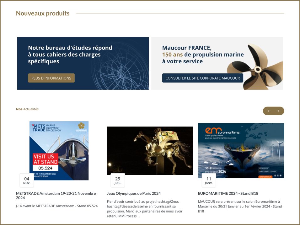 Création site de e-commerce pour maucour france