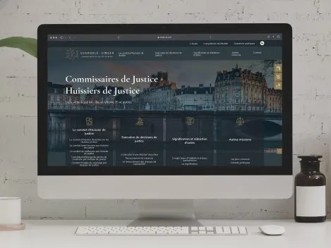 Création d'un site web pour Commissaires et Huissiers de Justice Création du site web de l'étude CJS par Kagency Agence Web à Nantes