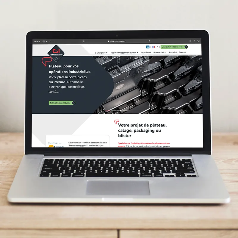 Mise en ligne de la refonte du site web de CSI Thermoformage