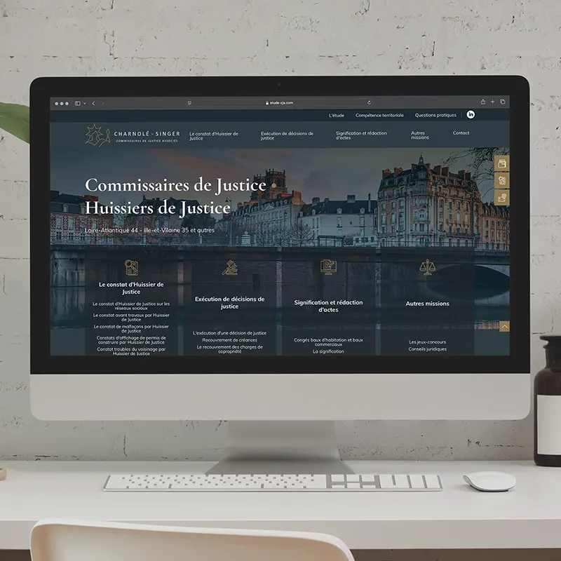 Kagency Nantes en charge de la création du site web de l'Etude CJS Commissaires de Justice