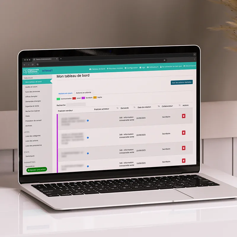 Développement de l’intranet d’Hippocrate Solutions par l’agence Kagency à Nantes