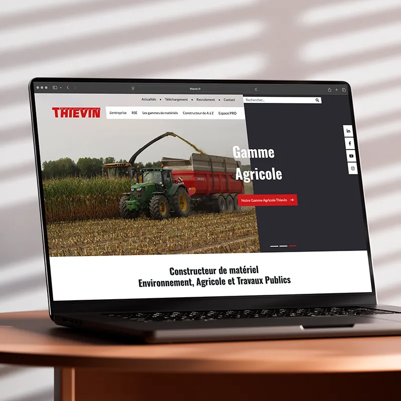 Kagency Nantes réalise trois sites web sur mesure pour l’entreprise Thievin