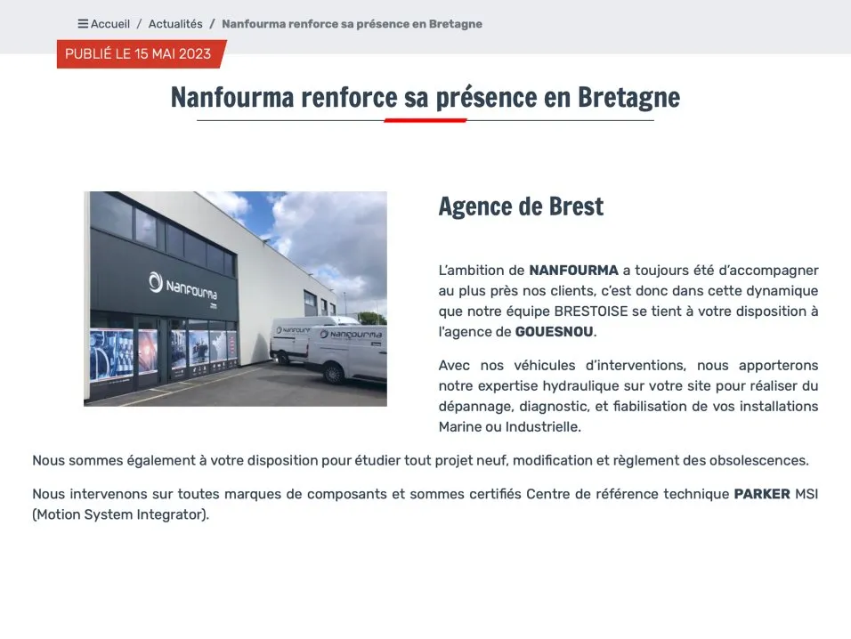 Refonte de site internet à Nantes